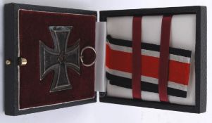 IRON CROSS: A WWII Second World War Iron Cross medal with original ribbon, in a later case.