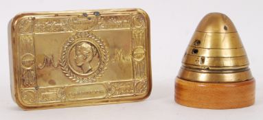 MILITARIA: An original WWI First World War 1914 Queen Mary Christmas tin,