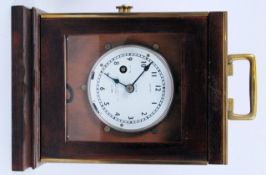 BULKHEAD CLOCK: A 20th century Admiralty pattern cased ships bulkhead clock made by Samuel Lee