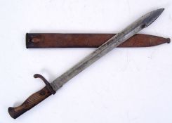 GERMAN BAYONET: An original First World War WWI Imperial German rifle bayonet, 1895/05 pattern.