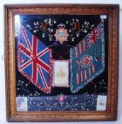VICTORIAN REGIMENTAL PANEL: A good Victorian antique Regimental Panel,