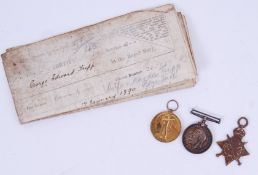 FIRST WORLD WAR MEDAL GROUP: A First World War medal group awarded to a GE Tripp 235837 Royal Navy.