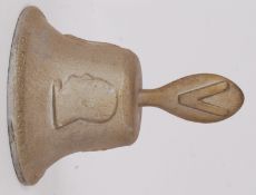 VICTORY BELL: A ROYAL AIR FORCE 'VICTORY' BENEVOLENT FUND BELL inscribed 'Cast in metal from German