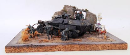 MILITARY MODEL: A museum quality Second World War WWII military model diorama.