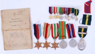 SECOND WORLD WAR MEDAL GROUP: A good WWII Second World War medal group,