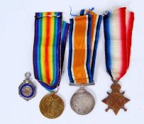 FIRST WORLD WAR MEDAL GROUP: A group of First World War medals,