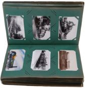 TRAIN POSTCARDS: A good collection of mostly early 20th century real photo postcards of railway