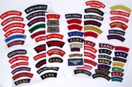 SHOULDER TITLES: A good collection of assorted civilian and military related British cloth shoulder