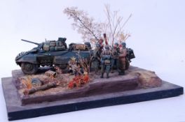 MILITARY MODEL: A museum quality Second World War WWII military model diorama.