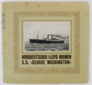 SHIPPING: An original Norddeutscher Lloyd ' SS George Washington ' ship brochure.