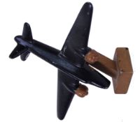 APPRENTICE PIECE PLANE: An original vintage WWII Second World War era apprentice piece metal model