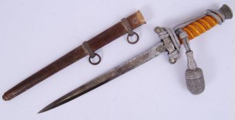 NAZI DAGGER:An original WWII second world war Nazi German officers dagger, stamped Rich A Herder,