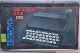 A vintage late 20th century ZX81 Spectrum home / personal computer in the original box.