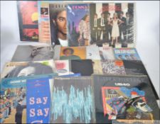 A collection of vinyl long play albums to include Bob Marley, Michael Jackson, The Stranglers,