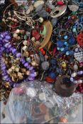 Large bag of mixed jewellery to include tangled and broken pieces as well as many complete pieces