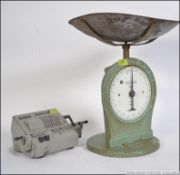 ORIGINAL-ODHNER mid century adding machine along with some large SALTER scales marked 'No 50 T' to
