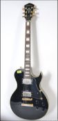 Washburn WP-80 Les Paul custom style electric guitar, black finish, light surface marks,