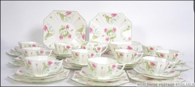 A stunning 19th century bone china tea service by Foley,
