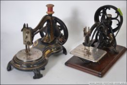 A group of three 19th and 20th century sewing machines to include a Willcox & Gibbs 'Automatic'