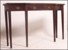 A good quality early 20th century Regency console / hall cutlery table in mahogany with ebonised