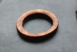 An African early 20th century tribal bone bangle. Of primitive form have good paternation.