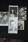 Autographs; A small selection of autographs to include a small signed photograph of Spike Milligan,
