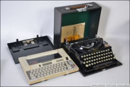 A Vintage Imperial cased typewriter along with a retro Silver Reed cased typewriter