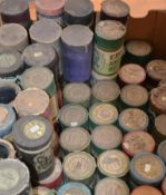A box of assorted Edison, Sterling, Columbia, Pathe standard record tubes, all with wax cylinders.
