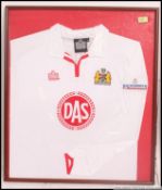A collection of Bristol City Football Club framed and glazed signed autographs some single and some