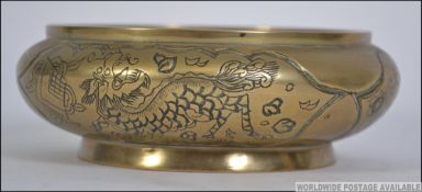 A 20th century bronze Chinese cast censor bowl,