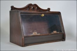 A good mid century mahogany shop country cigar display box.