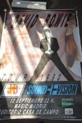 A collection of original David Bowie posters a Spanish 1990 tour poster,