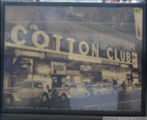 A framed and glazed poster of ' The Cotton Club - Harlem New York ' 1940