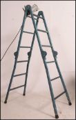 A vintage industrial works steel step ladder / hop up work platform.