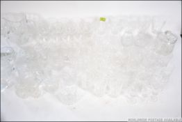 Very large collection of crystal and cut glass to include many sets of 6