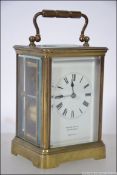 A 20th century French made brass carriage clock,