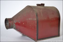 A early 19th century tin plate possible magic lantern light box with original paint finnish and