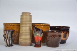 A collection of West German retro 20th century ceramics with Fat Lava style examples.