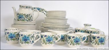 A 1970's retro Midwinter ' Spanish Garden ' dinner and tea service comprising many items to include