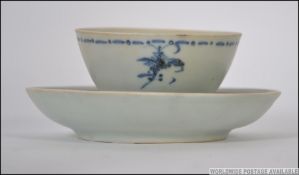 A Tek Sing Treasures Chinese ceramic tea bowl and saucer,