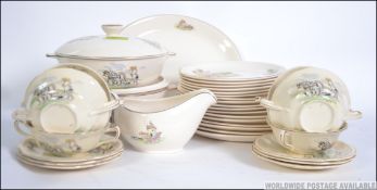 A vintage mid century Alfred Meakin dinner service comprising cups,