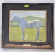 An early 20th century oil on canvas painting of ' Kittywink ' Equestrian study of a horse by N