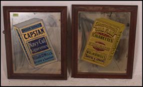 Two original early to mid 20th century framed advertising mirrors for Wills cigarettes,