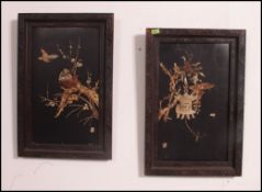 A pair of framed late 19th / early 20th