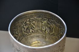 A tested silver 19th century hand beaten