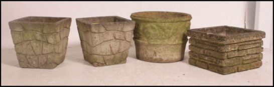 A pair of reconstituted weathered stone