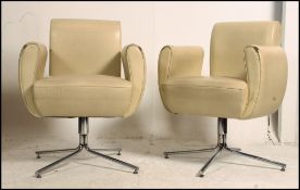 A pair of 20th century Italian leather a