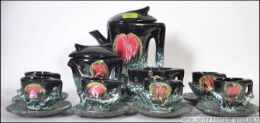 A 1970's studio pottery coffee service h