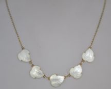 A vintage Norwegian silver and enamel set ladies necklance and pendant string believed by NA