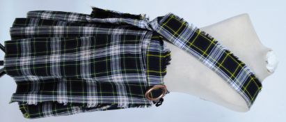 KILT: A vintage Scottish kilt in green /